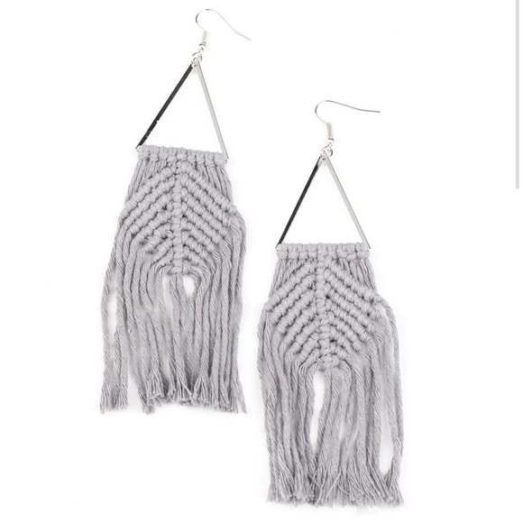 ✨BNWT - Macrame Silver Earrings - Lead & Nickel Free✨ - Picture 2 of 2